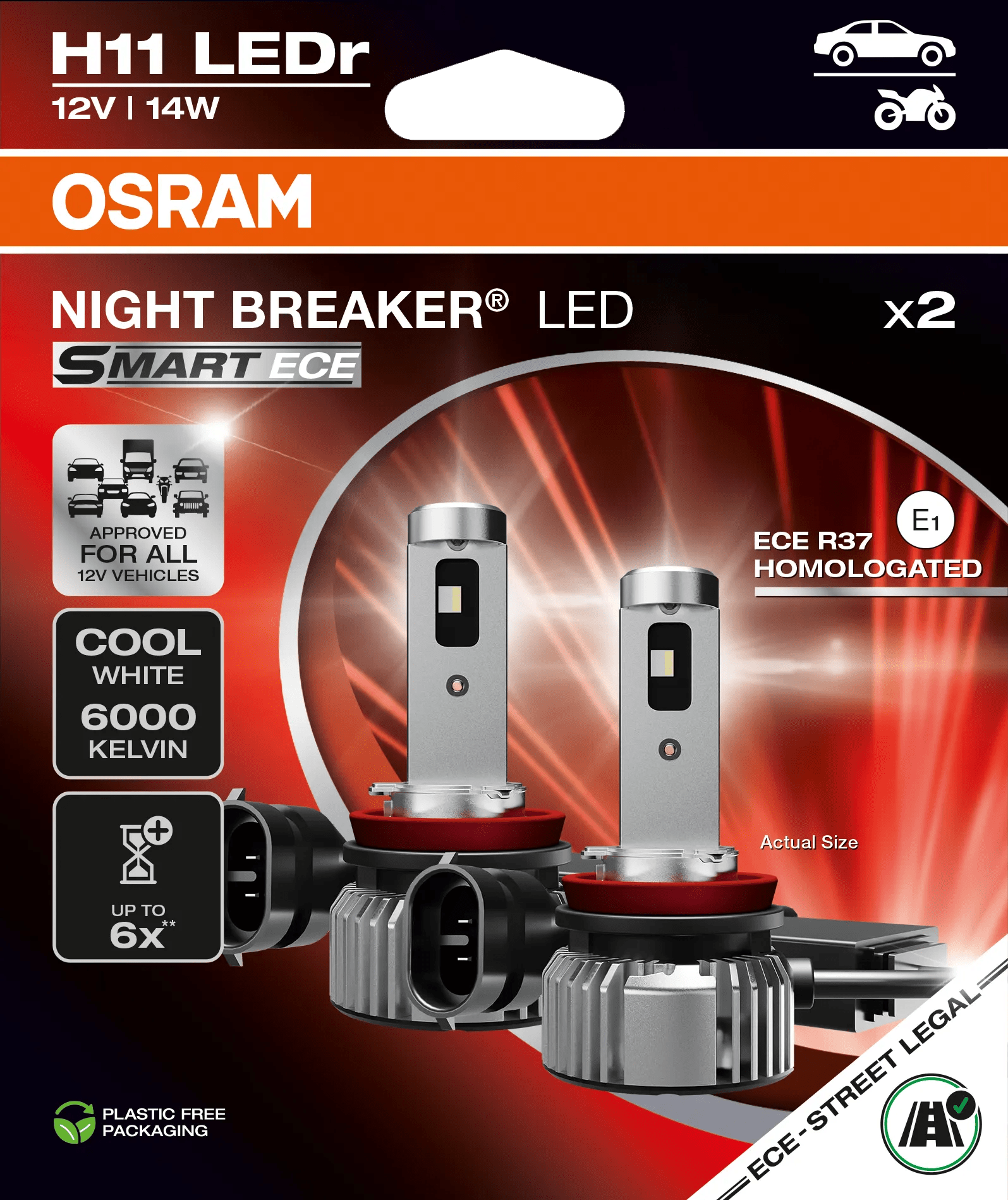 Osram Night Breaker LED Smart ECE H11 | Street Legal - 4