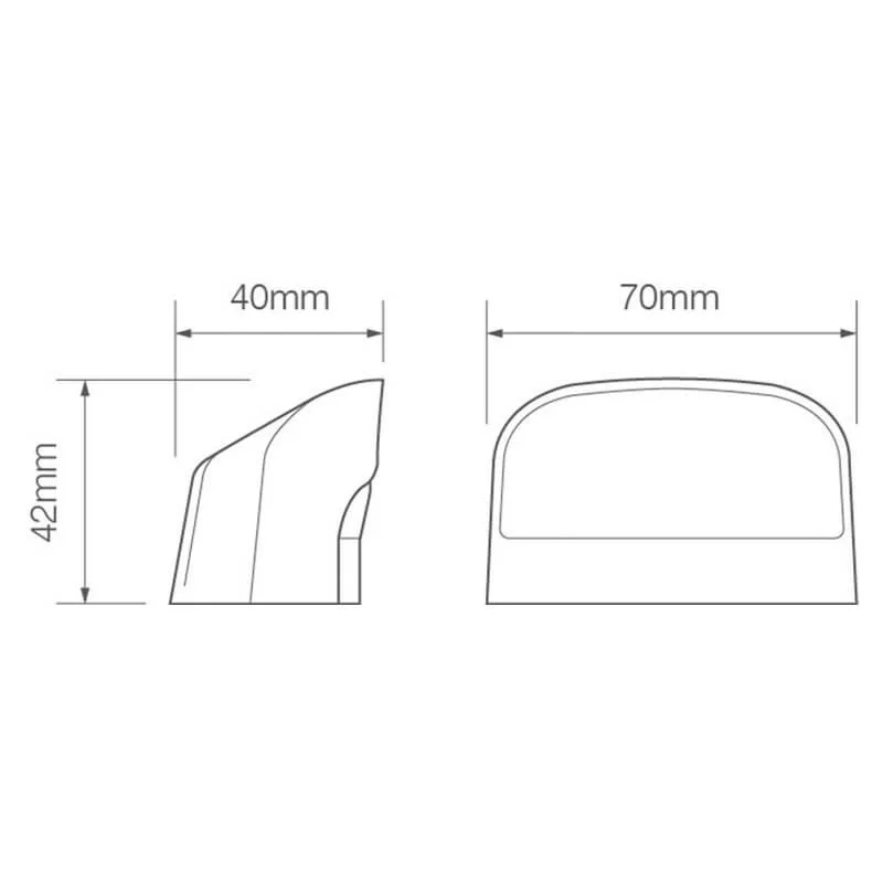 LED Skiltlys 12/24V 1m. kabel & 1P kontakt. - 4