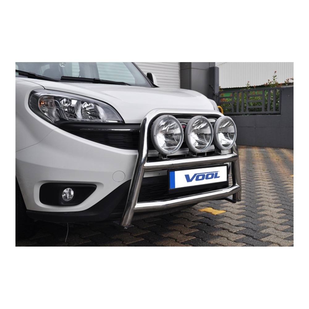 LARGE TRIO Bullbar [Black] - Fiat Doblo 2015-2021