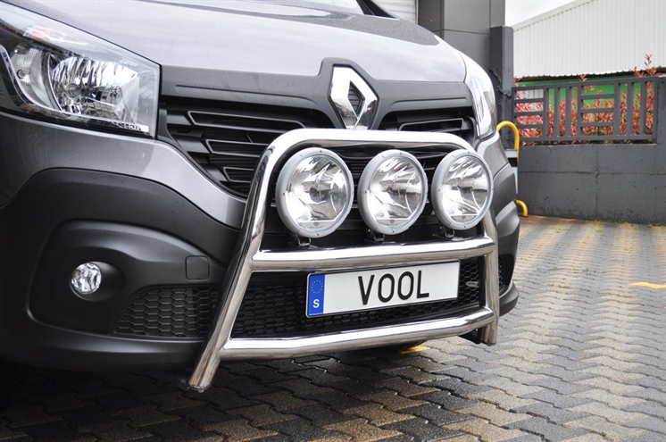 LARGE TRIO Bullbar [Black] -  Fiat Talento 2016-