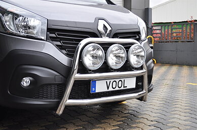 LARGE TRIO Bullbar [Black] -  Fiat Talento 2016-