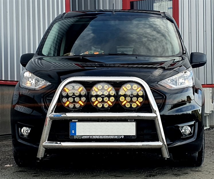 LARGE TRIO Bullbar [Black] - Ford Transit Connect 2019-2022