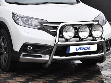 LARGE TRIO Bullbar [Black] - Honda CR-V 2013-2015