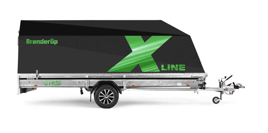 Brenderup Snöskotersläp X-line Svart Northern Light Inline 380L 1240 kg - 4