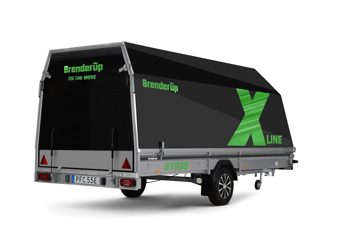 Brenderup Snöskotersläp X-line Svart Northern Light Inline 380L 1240 kg - 5