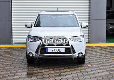 LARGE TRIO Bullbar [Black] - Mitsubishi Outlander 2013-2015