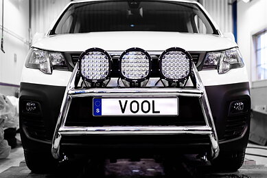 LARGE TRIO Bullbar [Black] - Peugeot Partner 2019-