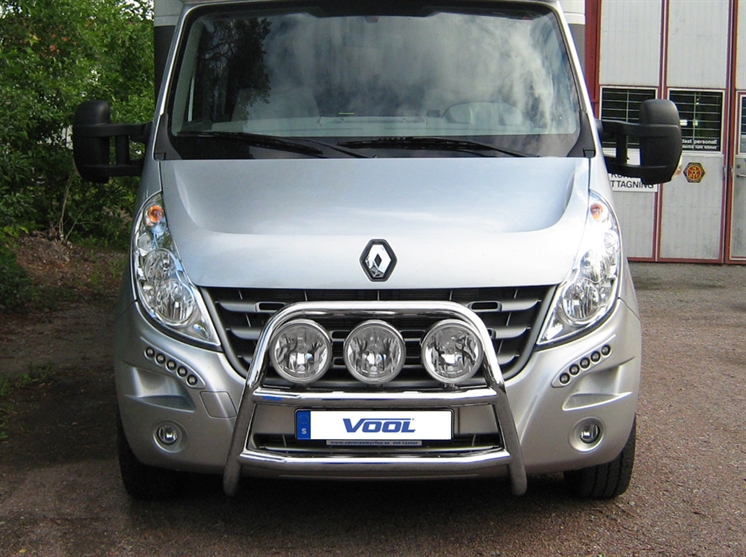 LARGE TRIO Bullbar [Black] - Renault Master 2015-