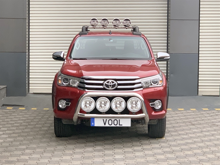 LARGE QUADRO 76MM Bullbar [Black] - Toyota Hilux 2016-2018