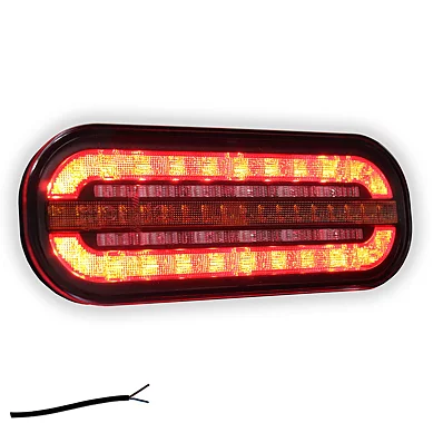 LED compact rear light with dynamic warning light 12-24v