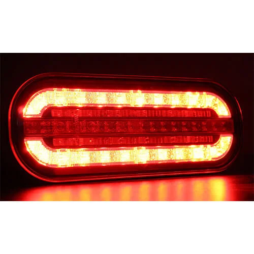 LED kompakt Bakljus med dynamiskt varningsljus 12-24V - 6