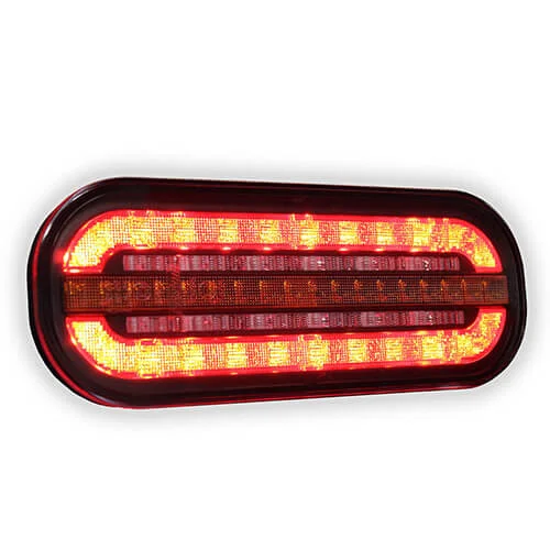 LED kompakt Bakljus med dynamiskt varningsljus 12-24V - 2
