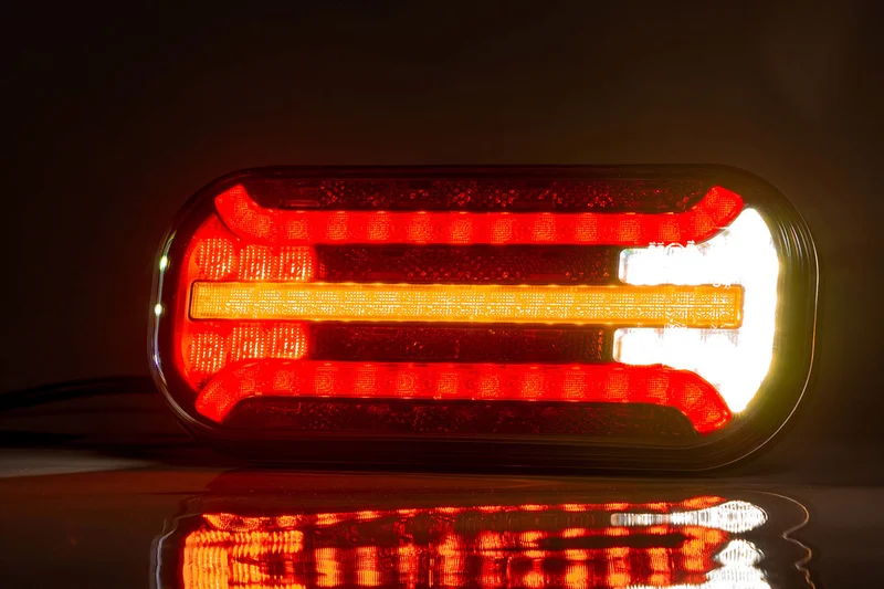 LED Rear light dynamic turn signal reverse light license plate light 12-24v - 5