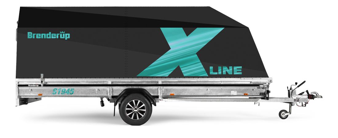 Brenderup Snöskotersläp X-line Svart Frostbite Inline 450L 1240 kg - 4