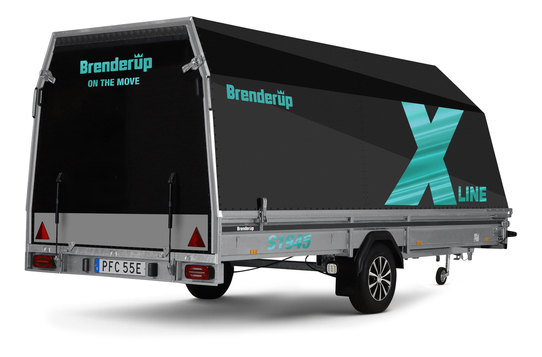 Brenderup Snöskotersläp X-line Svart Frostbite Inline 450L 1240 kg - 5