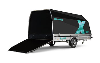 Brenderup Snöskotersläp X-line Svart Frostbite Inline 450L 1240 kg