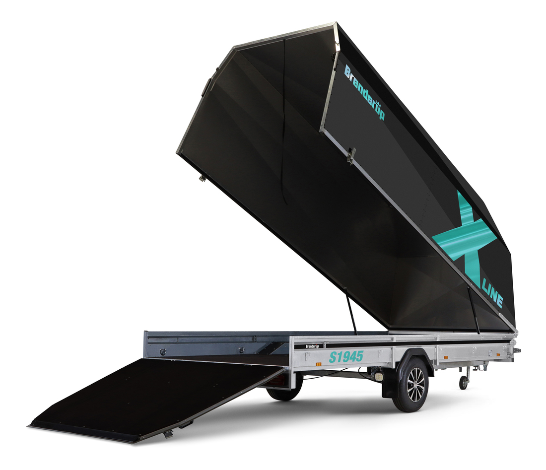 Brenderup Snöskotersläp X-line Svart Frostbite Inline 450L 1240 kg - 3