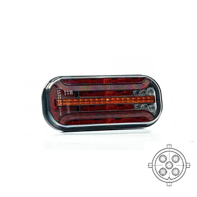 LED Rear light with dynamic turn signal & license plate light 12-24v 5-PIN