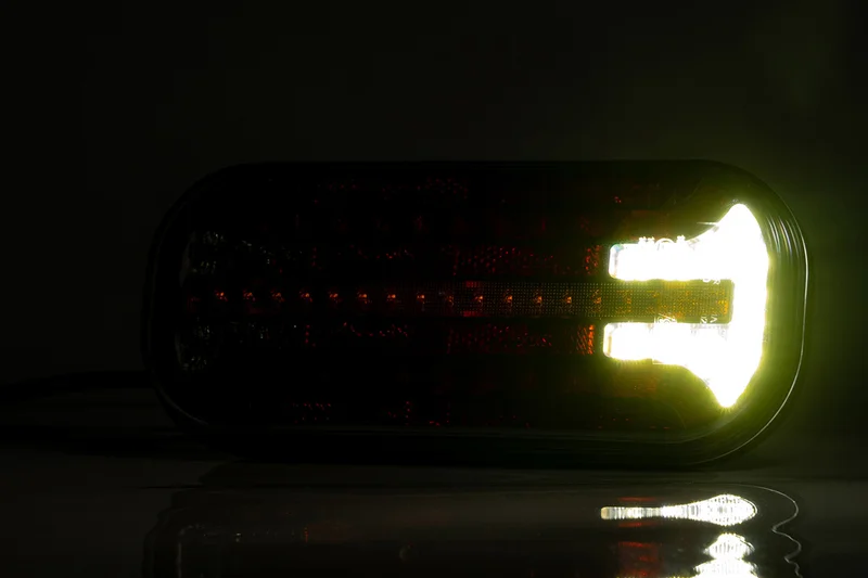 LED Rear light with dynamic turn signal & license plate light 12-24v 5-PIN - 6