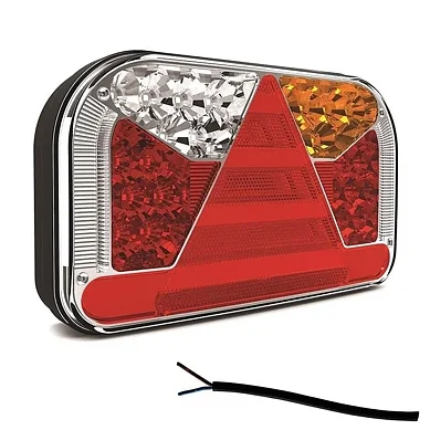 Right LED Rear light with license plate light 12-36v 100cm. cable