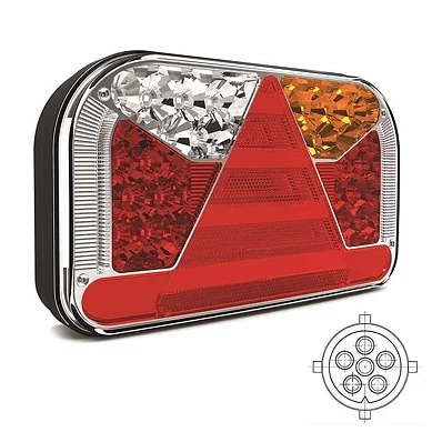 Left LED Rear light without license plate light 12-36v 5-PIN