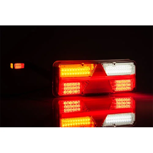 Left LED trailer light dynamic warning light 9-36v 200cm. cable - 2