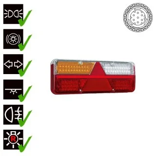 Left LED trailer light dynamic warning light 9-36v 7-PIN