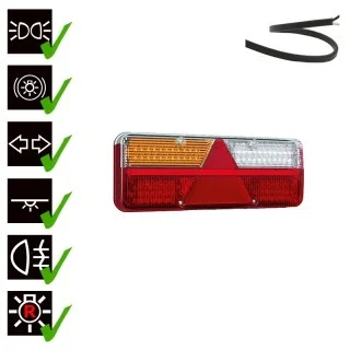 Left LED trailer light dynamic warning light 9-36v 200cm. cable