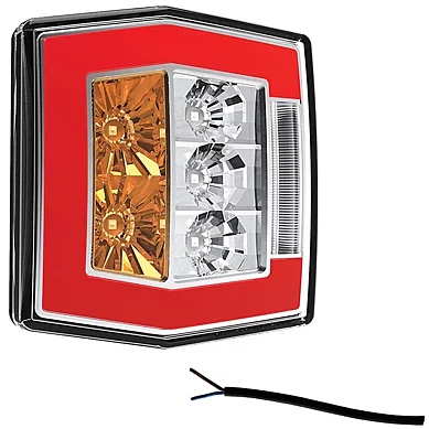 LED compact rear light with license plate light 12-36v 100cm. cable