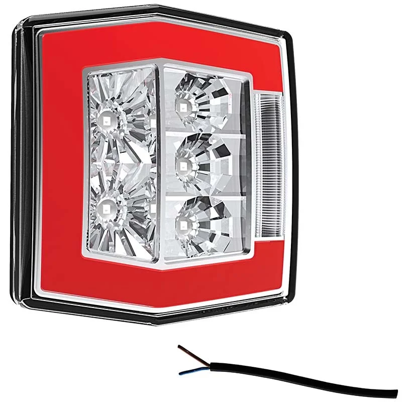 LED compact luz traseira com luz de matrícula 12-36v 100cm. cabo