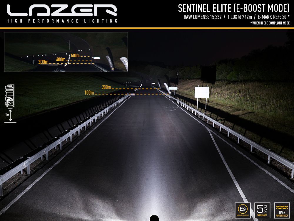 Lazer Sentinel 9 Elite E-hyväksytty LED Lisävalo - 8