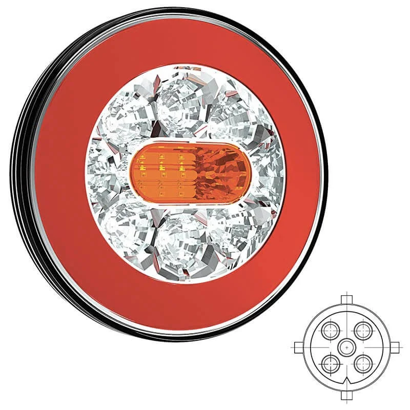 LED Tył lampa bez oświetlenie tablicy rejestracyjnej 12-36v 5-PIN