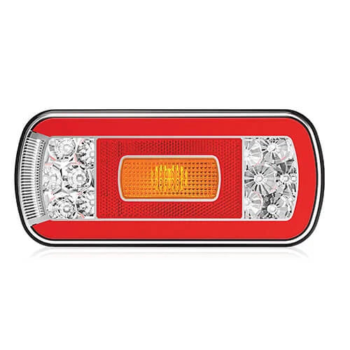 LED Rear light with license plate light 12-36v 100cm. cable - 2