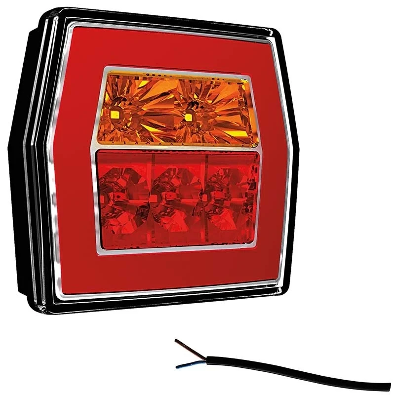 LED compact rear light without license plate light 12-36v 100cm. cable - 2
