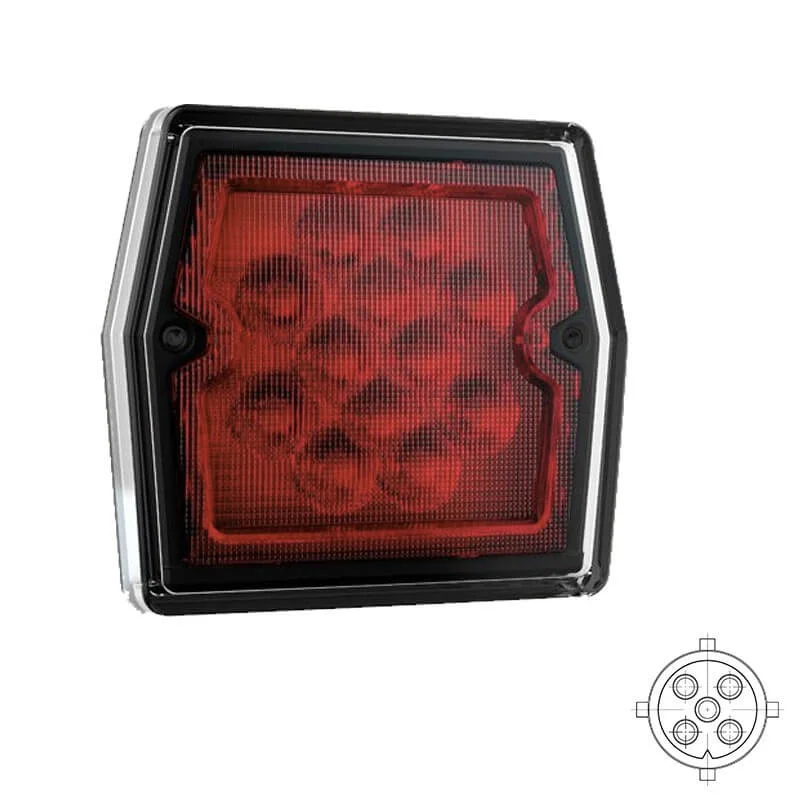 LED compact mistlamp 12v 5-PIN bayonet