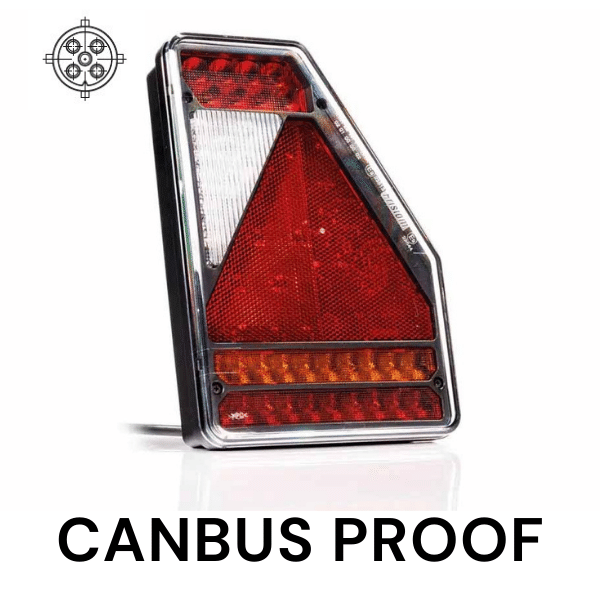 Right LED Rear light canbusProof triangle model 12v 5-function 5-PIN