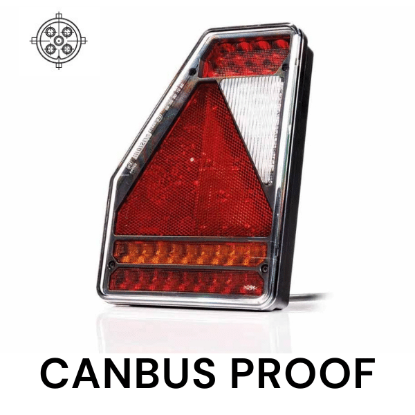 Sinistro LED Posteriore luce canbusProof triangle model 12v 5-function 5-PIN