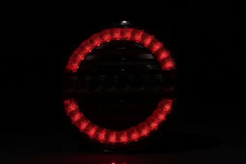 LED Bakljus runt med dynamisk blinkers 12/24V 4m kabel - 3