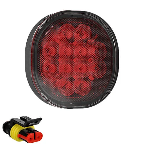 LED fog light 12-24v 50cm. cable Superseal (flat mounting)