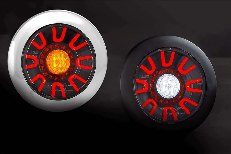LED Darklook Baklys svart 12-24V, 5-PIN innebygd - 3
