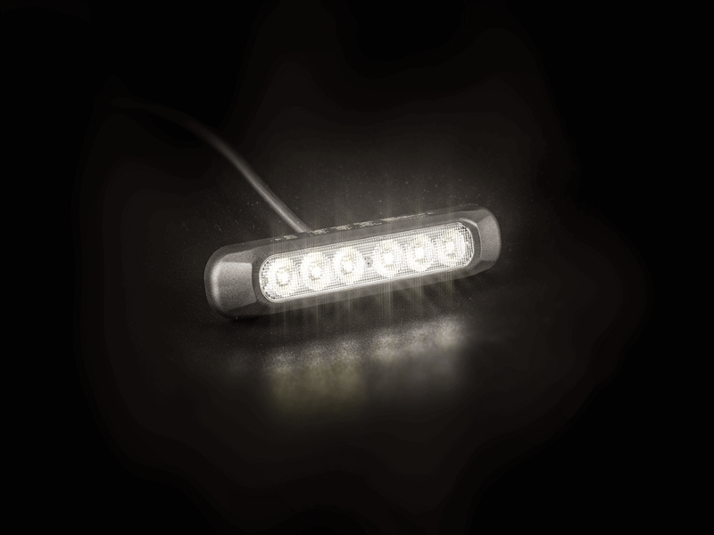 LED kompakt posisjons- og varsellys 12-24V (H+V montering) - 3
