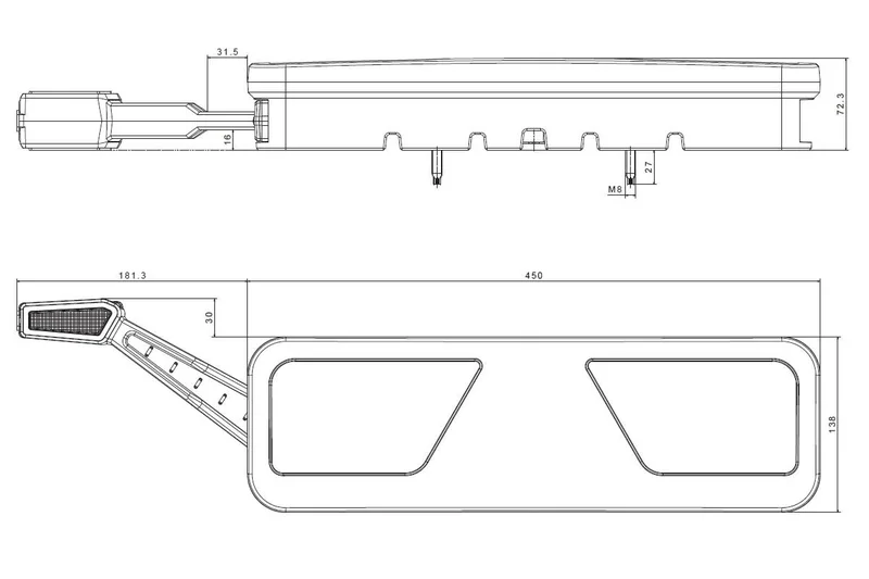 Höger LED släpvagnsljus 24v Full LED Canbus-säkrat, 7-PIN AMP kontakt - 6