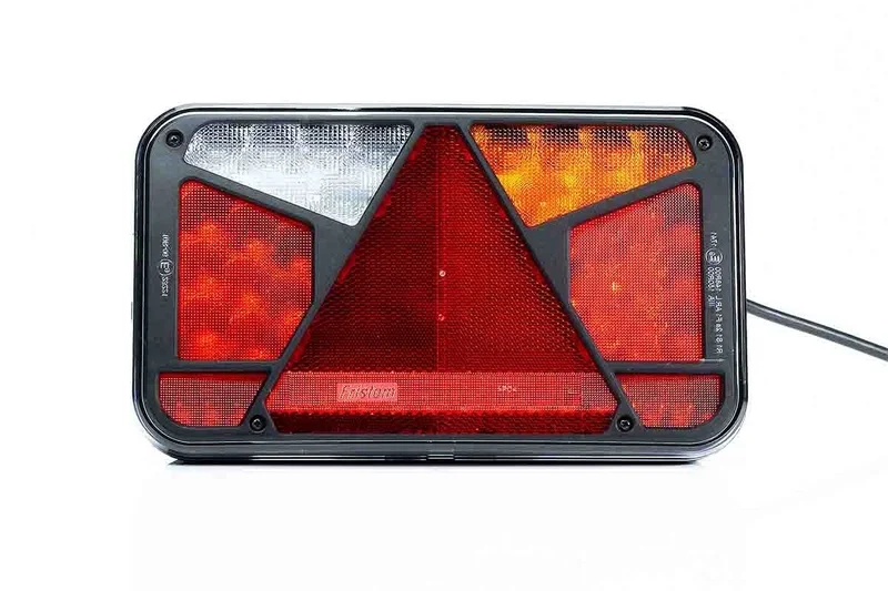 Right LED Rear light with license plate light 12-24v 7-functions 100cm. cable