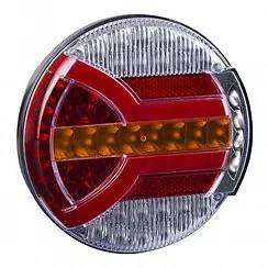 LED Baklys med dynamisk varsellampe 12-24V 150cm kabel