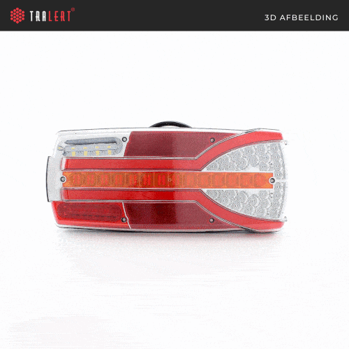 Höger LED Bakljus med dynamiskt varningsljus 12-24v, 150 cm kabel - 3