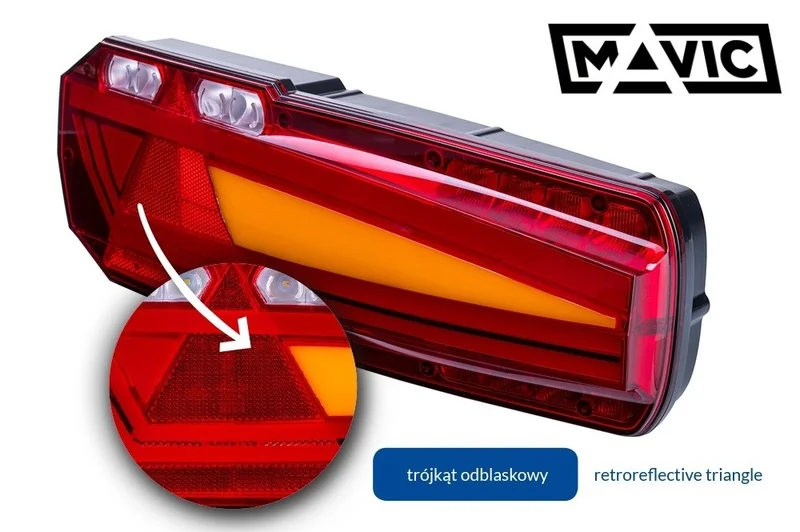 LED Trailer Neon trailer light left 12/24v 7-PINs AMP - 5