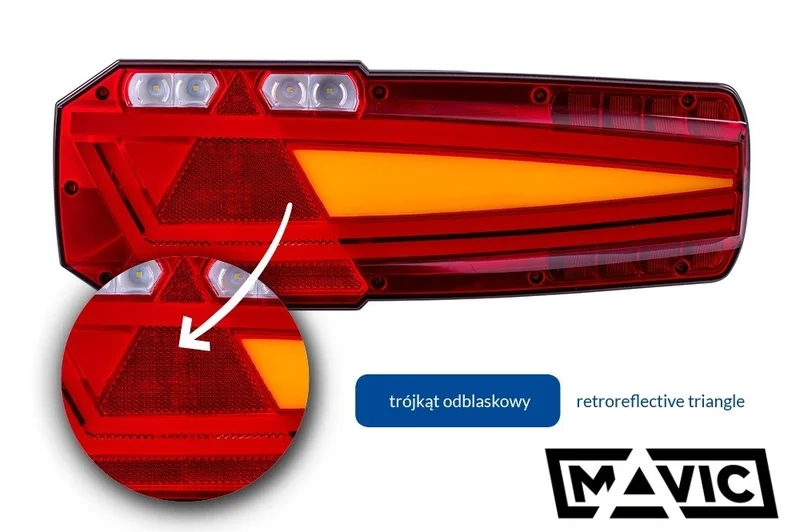 LED Trailer Neon trailer light left 12/24v 7-PINs AMP - 6