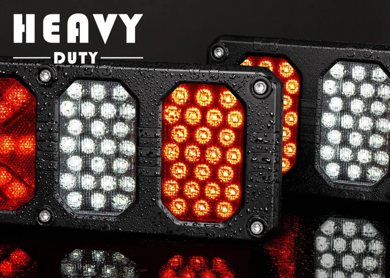 LED rear light right heavy duty 24v, 150cm cable - 3
