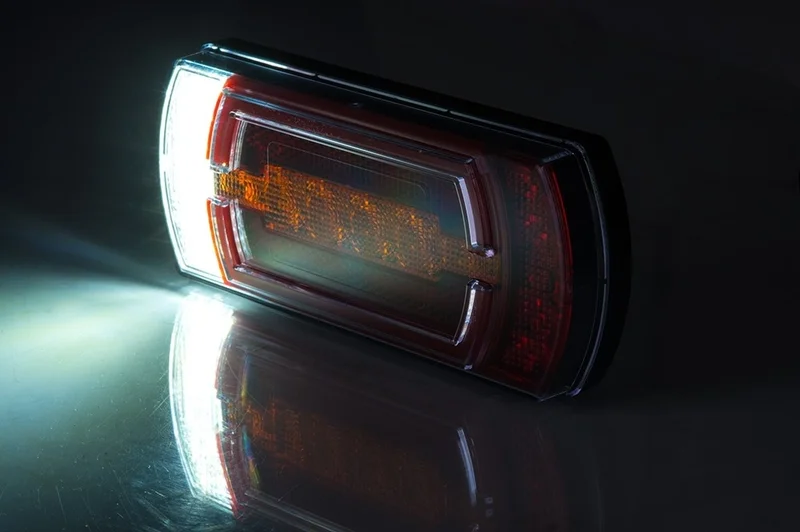LED Neon rear light incl. reverse 12v 1m. Cable H+V Mounting - 3