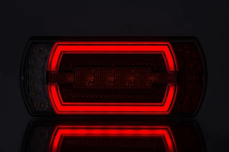 LED Neon rear light incl. reverse 12v 1m. Cable H+V Mounting - 7